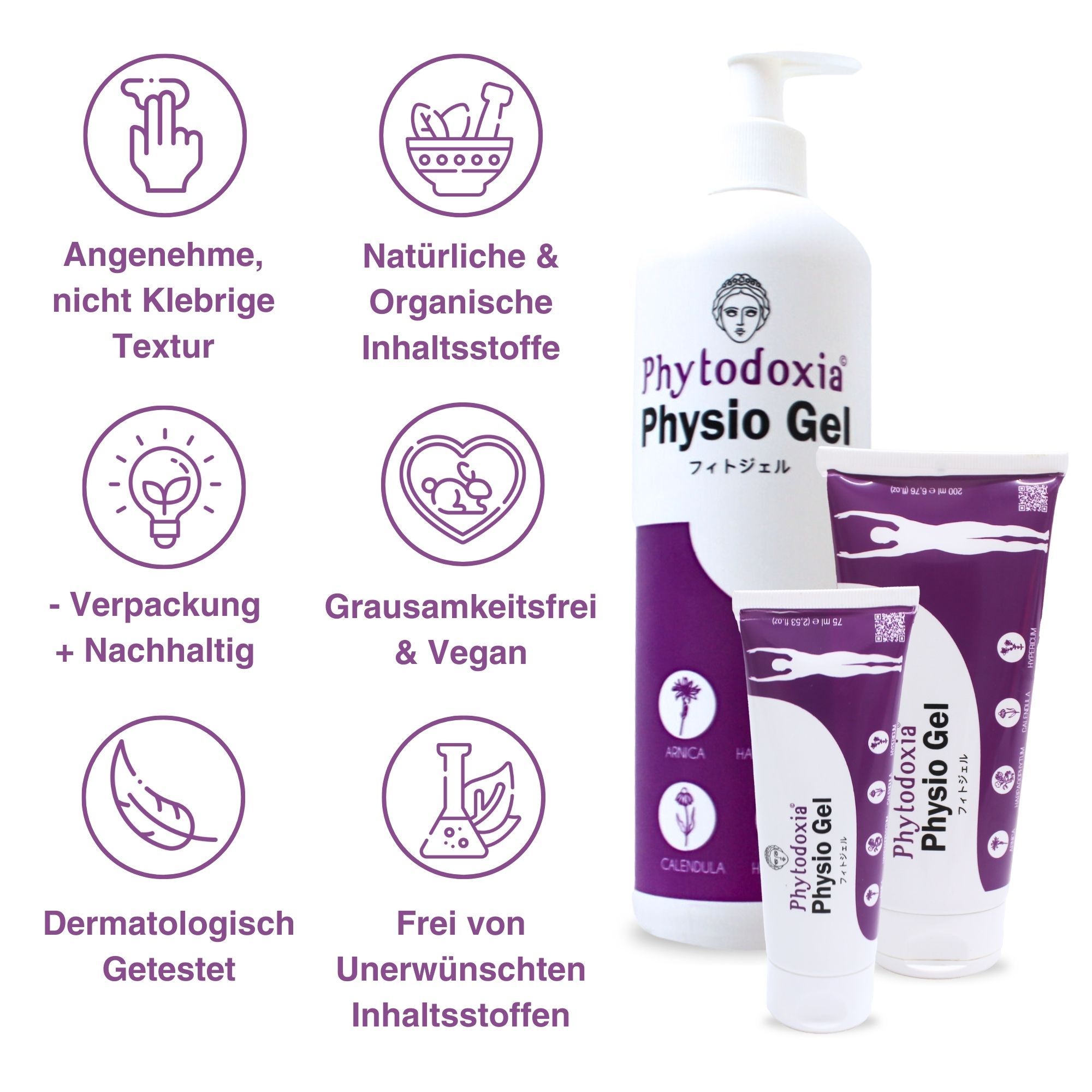 Entzündungshemmendes Massagegel Physio Gel 500 ml zur Muskel- und Gelenkregeneration