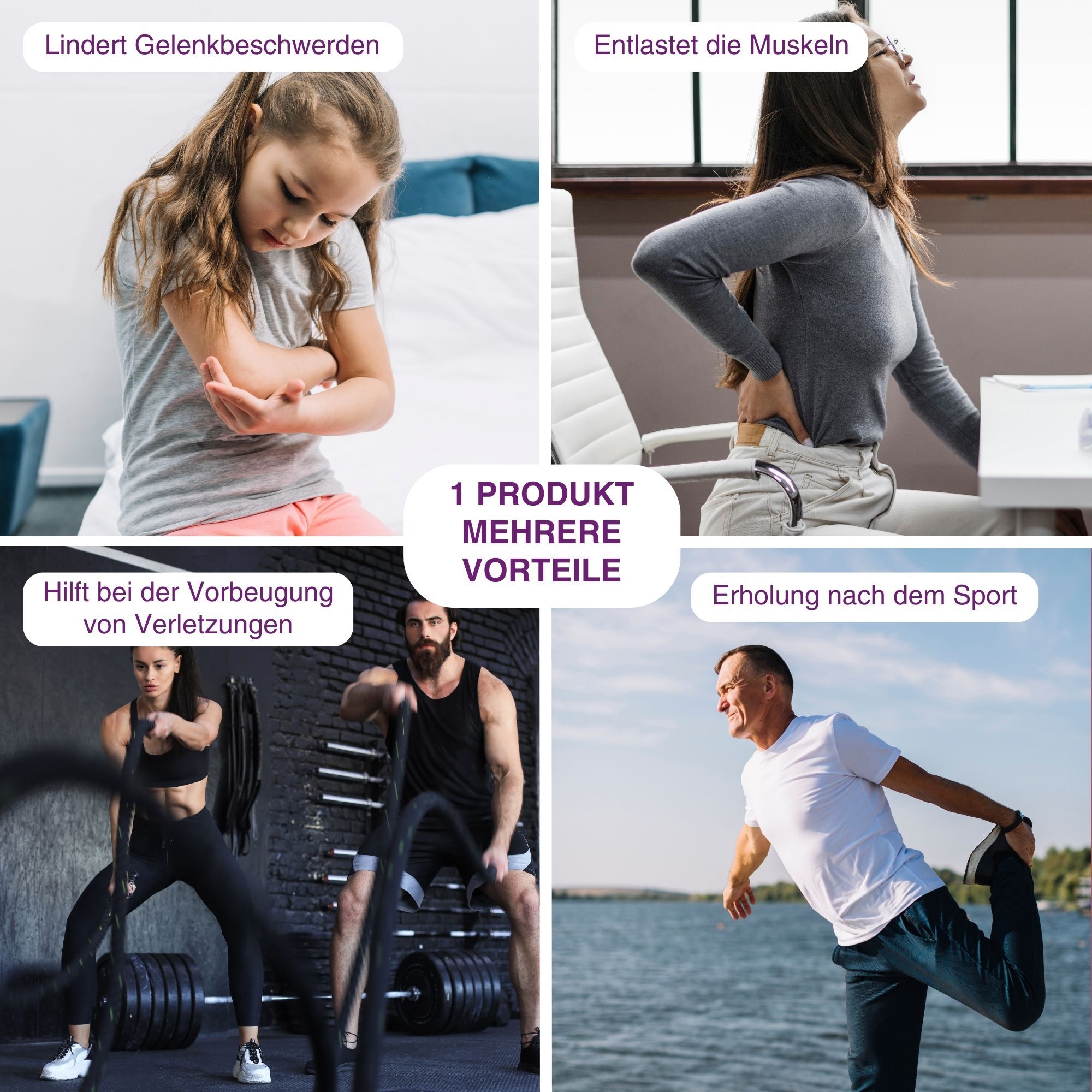 Entzündungshemmendes Massagegel Physio Gel 500 ml zur Muskel- und Gelenkregeneration