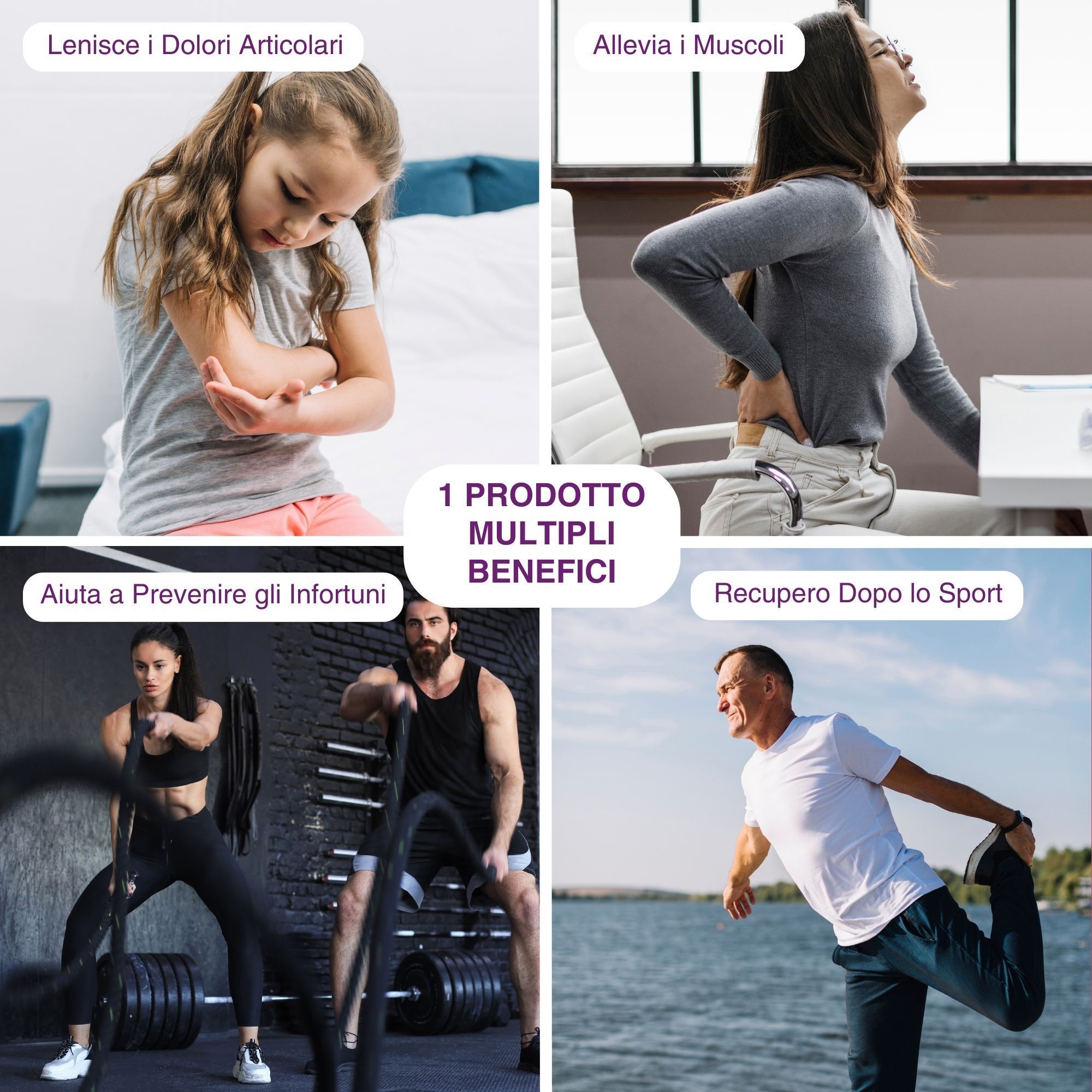 Gel antinfiammatorio muscolare per alleviare dolori muscolari e articolari