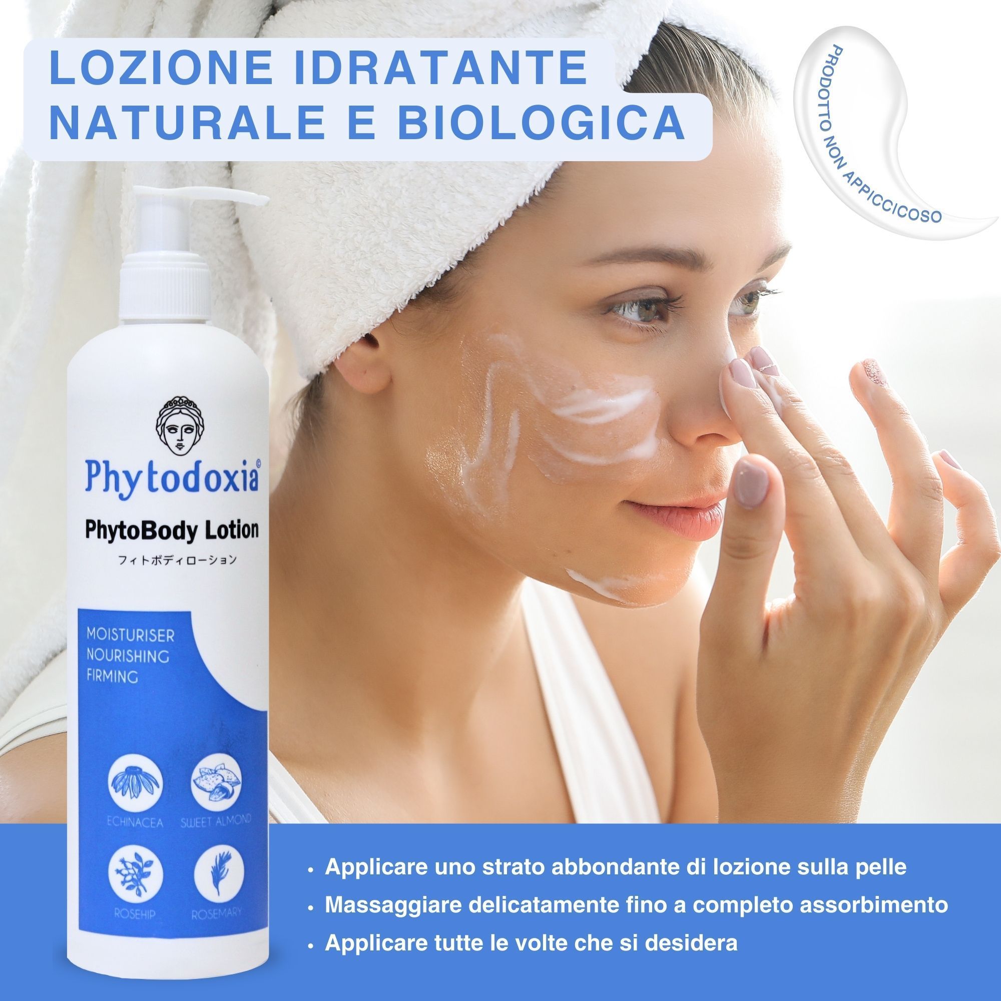 Lozione idratante per pelle secca e sensibile